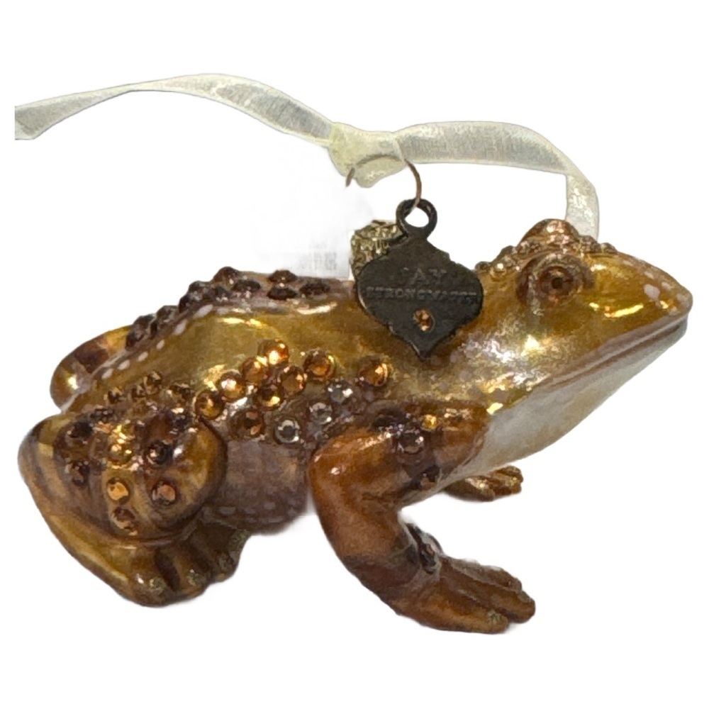 Jay Strongwater Melie Flori frog glass ornament
RARE 
NEW
5071